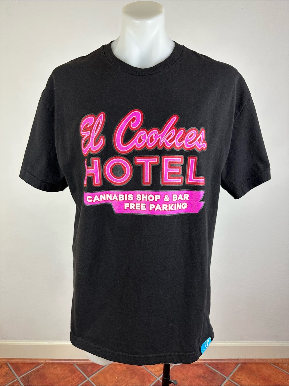 Cookies “El Cookies Hotel” Graphic Tee in Black with Pink Logo